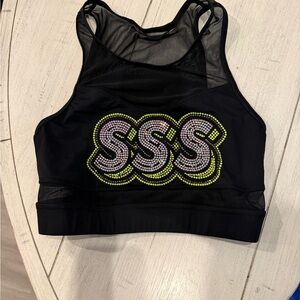 Black Cheer Athletics SSS sports bra and practice shirts